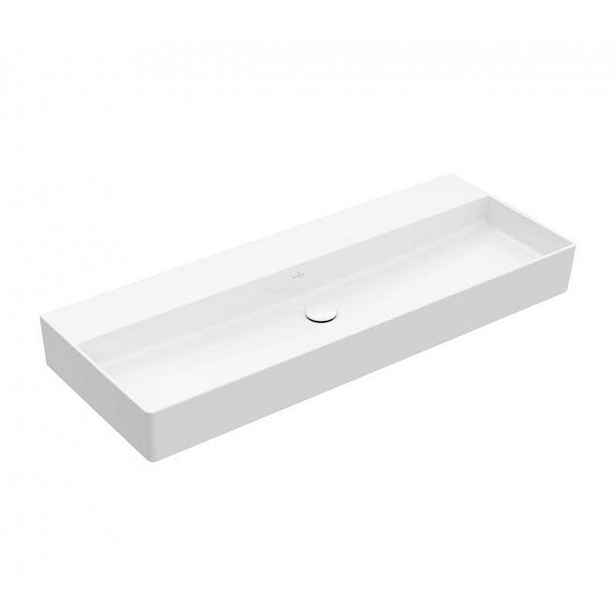 Villeroy & Boch Memento 2.0 - Umyvadlo 120x47 cm, bez přepadu, bez otvoru pro baterii, CeramicPlus, alpská bílá 4A22C3R1