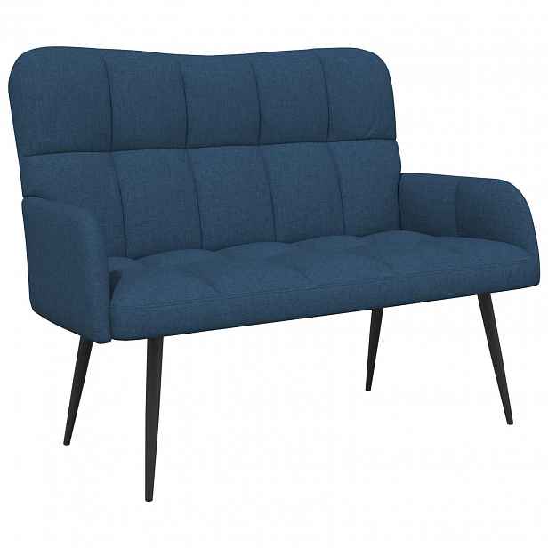 vidaXL Sofa pro dvě osoby Modrá 115 x 61 x 87 cm Textil