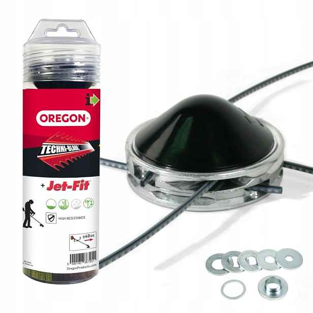 4 strunová hlava Oregon Jet-Fit pro kosu univerzální hliníková sada