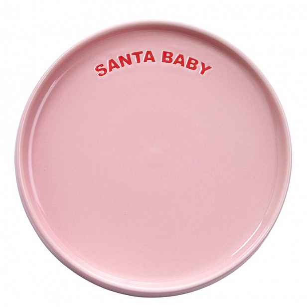 Butlers GOOD VIBES Talíř "Santa Baby" 15 cm - růžová