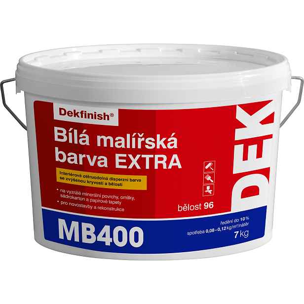 Malba interiérová DEK MB400 EXTRA bílá 7 kg