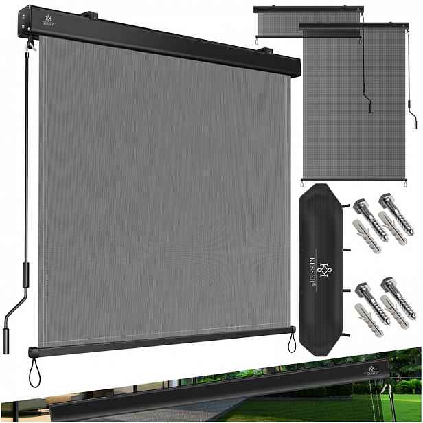 Vertikální Markýza Na Kliku Průsvitná Antracit Kesser 140X250CM