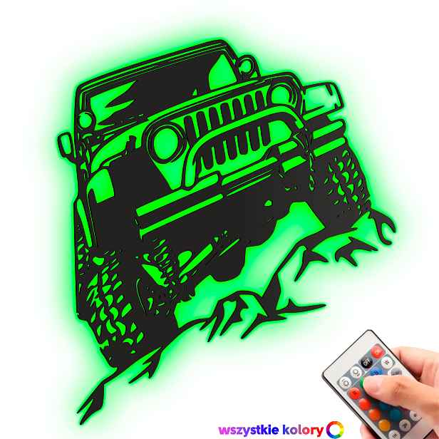 Dřevěný 3D obraz Suv Nástěnná Dekorace Dárek Noční Lampa Led