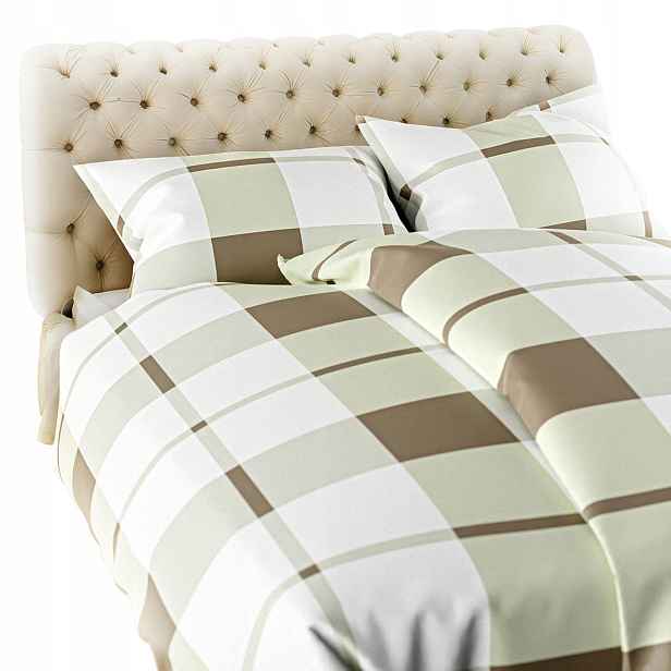 Béžové Povlečení z flanelu 220x200 Krata