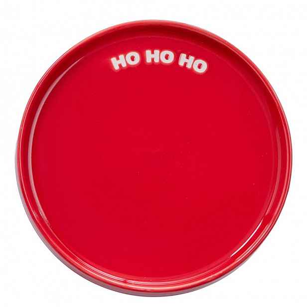 Butlers GOOD VIBES Talíř "Ho Ho Ho" 15 cm - červená