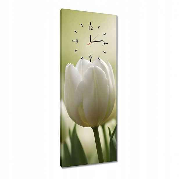 Hodiny 40x100 Bílé tulipány