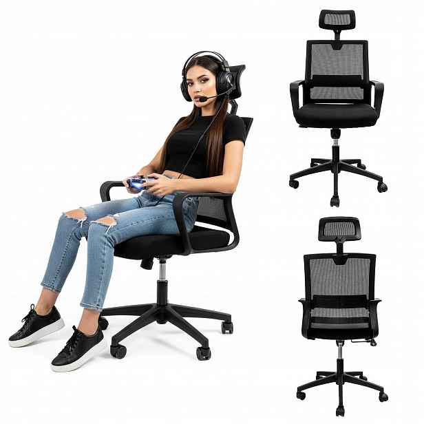 Kancelářská židle Furvero Otočná, ergonomická, pohodlná pro kancelář Basic Plus