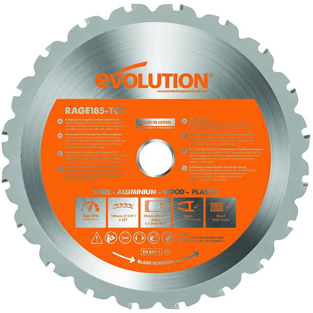 Kotouč pilový Evolution Rage 185×20×1,7 mm 20 z.