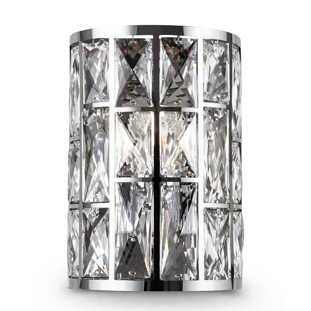 Nástěnná lampa křišťálová chrom polokruhová glamour Maytoni