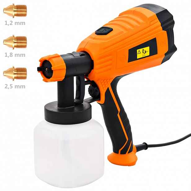 vidaXL Elektrická malířská stříkací pistole 3 vel. trysek 500 W 800 ml