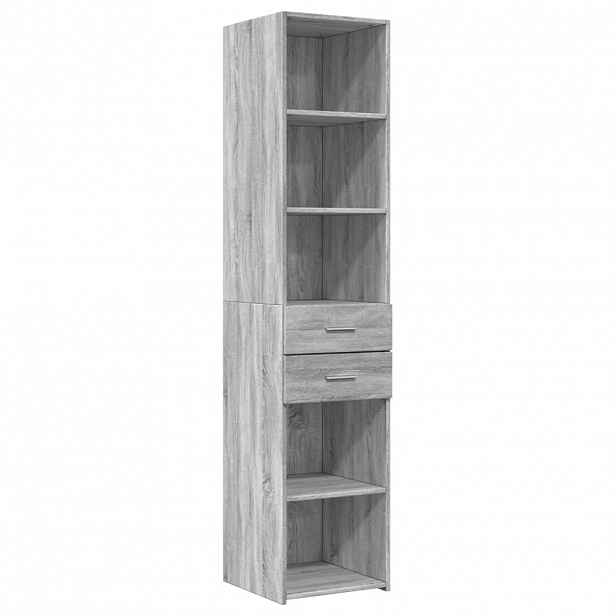 vidaXL Skříň highboard šedá sonoma 40 x 42,5 x 185 cm kompozitní dřevo