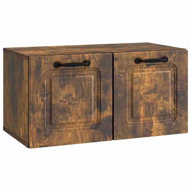 vidaXL Nástěnná TV skříň Nástěnný Kouřový dub 59,5 x 31 x 30 cm