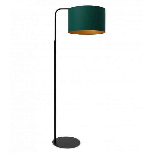Stojící lampa VESPILLO - zelená / zlatá / černá