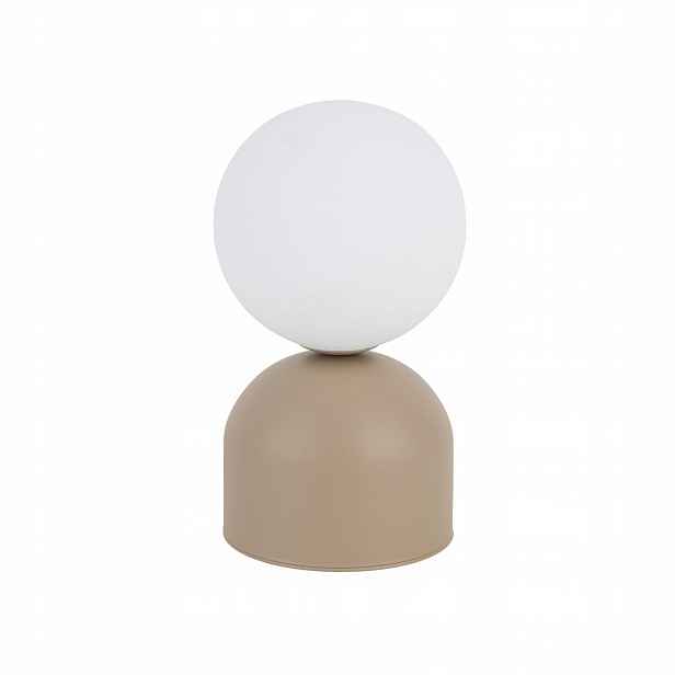 Stolní Noční Lampa Miki Bílý Kov Sklo G9 8W Retro 21cm Tk Lighting