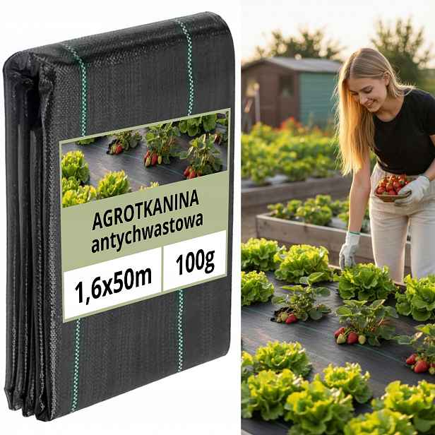 Agrotextilie 100gUV Školkařská podložka 1,6x50m Polsko