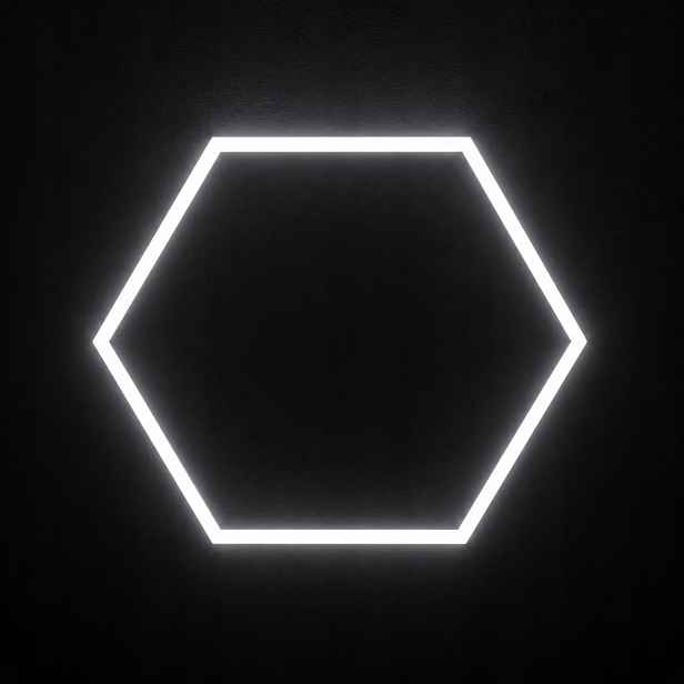 Bílý stropní svítidlo Led Hexagon 1 42W 6500K 92x79 Cm garážová dílna silná