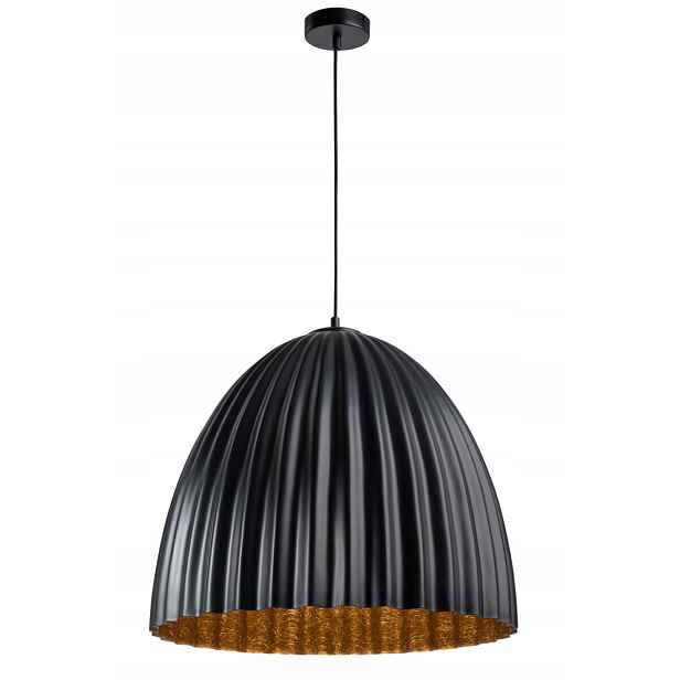 Moderní černo-měděná závěsná lampa Telma 50 cm Sigma Lighting