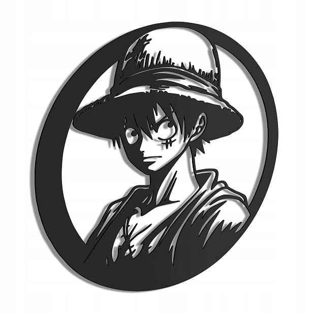 Monkey D. Luffy Dřevěný 3D obraz Anime One Piece