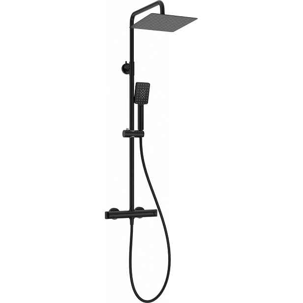 Therm black Sprchový sloup s sprchovou baterií a termostatem (nac_