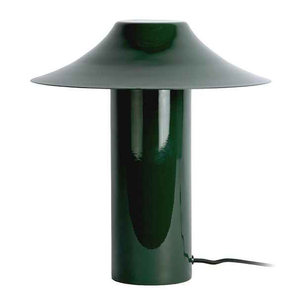 Tmavě zelená kovová stolní lampa (výška 32 cm) Catania Trapeze – Leitmotiv