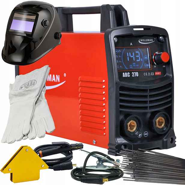 Weldman Arc 270 Invertorová svářečka Mma Tig Lift 260A Vrd Igbt DC SET1