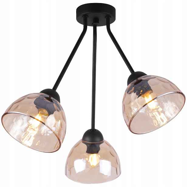 Závěsná Stropní Lampa Lustr Mísa Skleněné Medové Stínidlo Do Kuchyně Pl