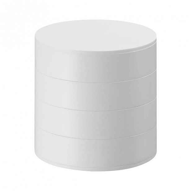 Bílá patrová šperkovnice YAMAZAKI Tower, ⌀ 10 cm