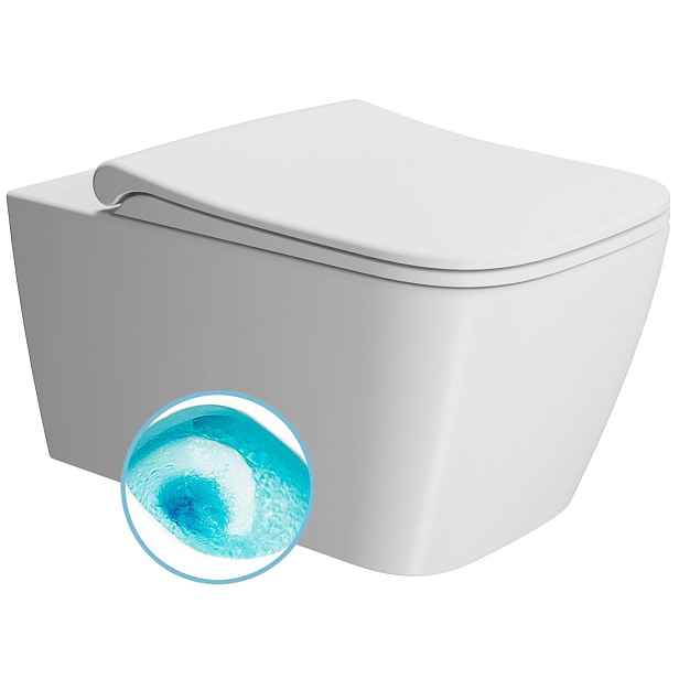 GSI NUBES závěsná WC mísa, Swirlflush, 35x55cm, bílá dual-mat