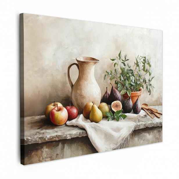 MuchoWow OBRAZ NA PLÁTNĚ Ovoce - Byliny - Venkov 80x60 cm