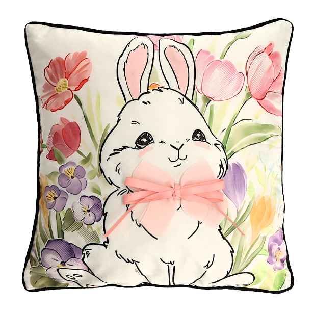 Velikonoční povlak na polštář 3D BUNNY MEADOW 40x40 cm