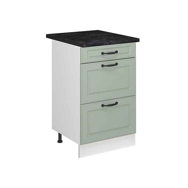 Vicco SPODNÍ SKŘÍŇKA KUCHYŇSKÉ LINKY R-Line, Mint venkovský dům/Bílá, 50 cm pracovná doska antracitová