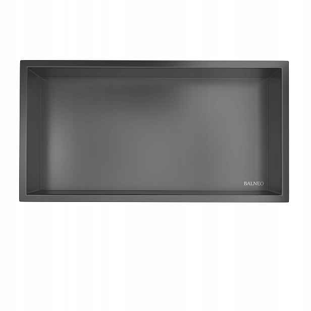Wall-box One Výklenková police Gun Metal 60x30x7 cm Balneo