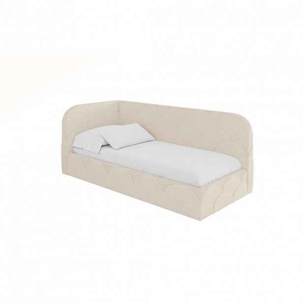 ALTDECOR JEDNOLŮŽKOVÁ POSTEL pro mládež s úložným prostorem, vpravo - ELRY 80x200 béžová