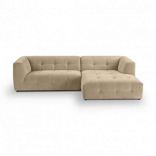MID.YOU ROHOVÁ SEDAČKA, textil, béžová