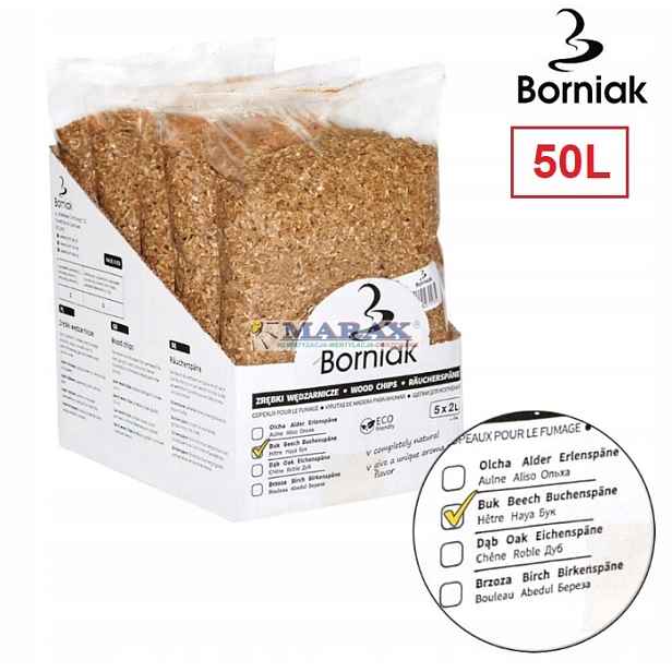 Bukové štěpky pro udírny stromů Buk do udírny Borniak 50 l