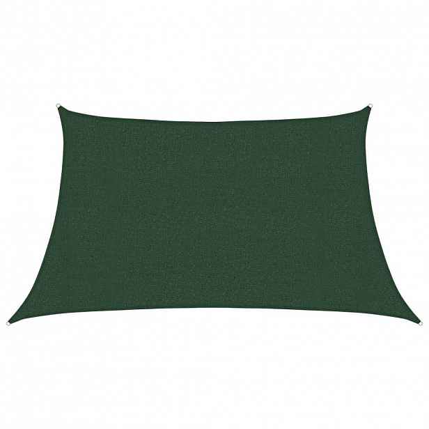 vidaXL Plachta proti slunci 160 g/m² tmavě zelená 3/4 x 2 m HDPE