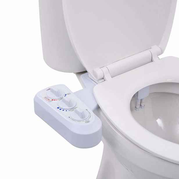 vidaXL Přídavný bidet na WC sedátko teplá/studená voda dvojitá tryska