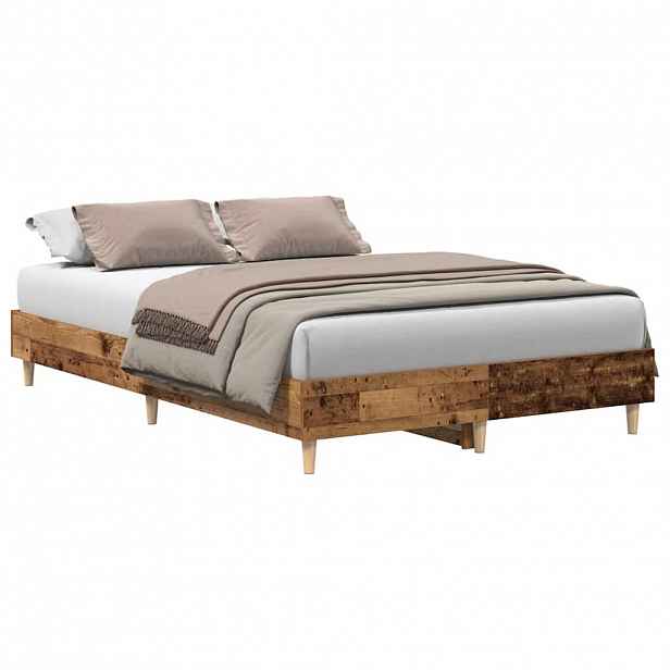vidaXL Rám postele bez matrace Staré dřevo 120x190 cm kompozitní dřevo