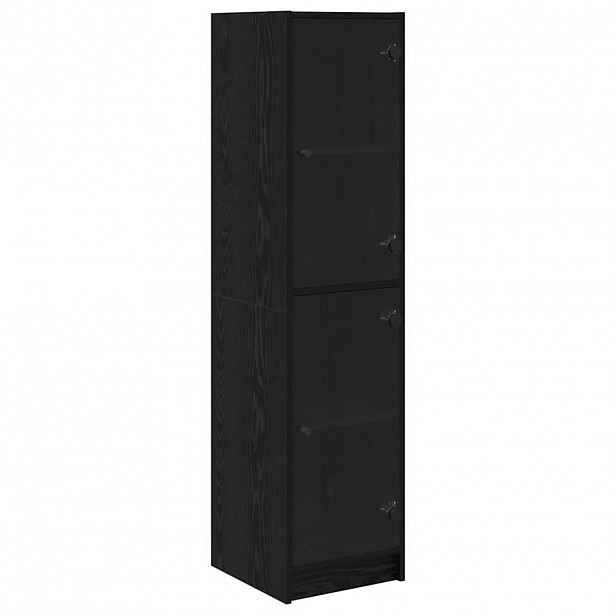vidaXL Vysoký bufet Černý dub 35 x 37 x 142 cm Kompozitní dřevo