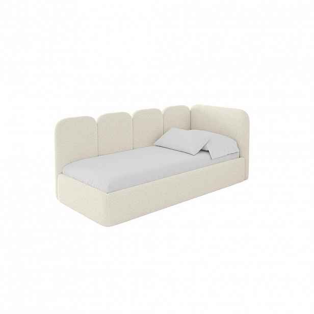 ALTDECOR JEDNOLŮŽKOVÁ POSTEL pro mládež s úložným prostorem, vlevo - VELY 80x200 béžová