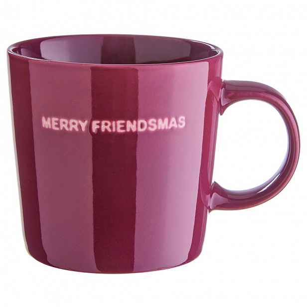 Butlers GOOD VIBES Hrnek "Merry Friendsmas" 400 ml - bordó