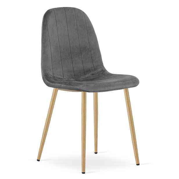 Jídelní židle PADVA VELVET, tmavě šedá