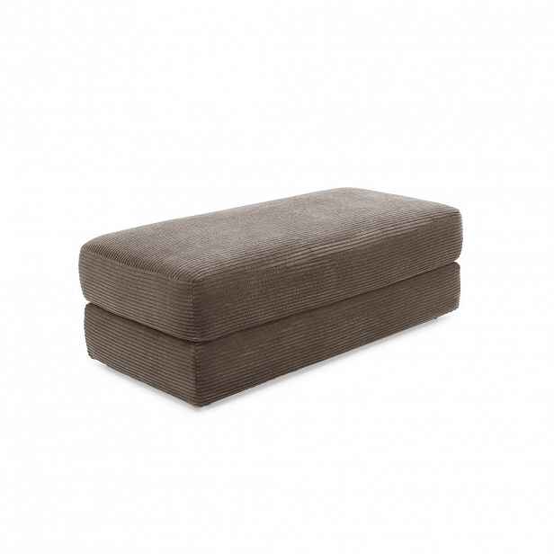 luma-home ČALOUNĚNÁ STOLIČKA s pružinovým jádrem, Š124/H60/V40 cm, potah z manšestru, hnědá a taupe / 15258