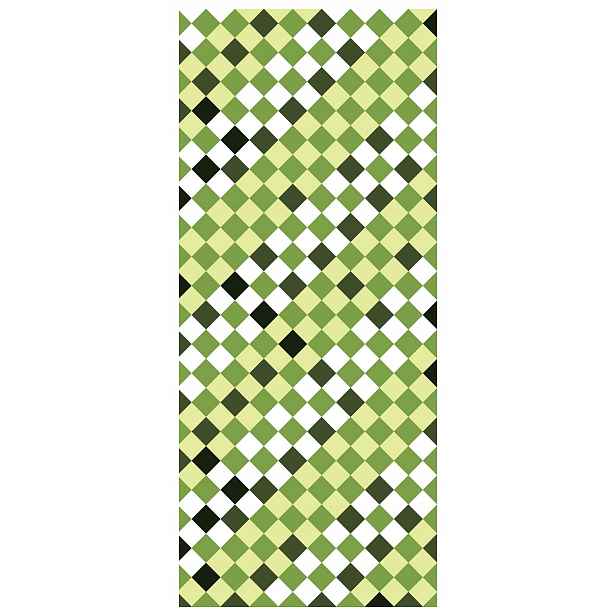 Samolepka Fototapeta Romby Zeleno-černo-bílý kaleidoskop 91x211