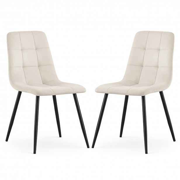 Set 2 ks čalouněných židlí NERO - béžová
