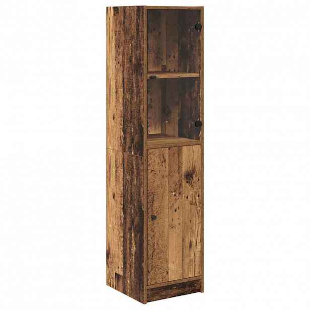 vidaXL Vysoký bufet Staré dřevo 35 x 37 x 142 cm Kompozitní dřevo