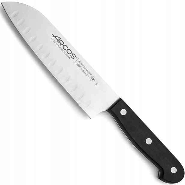 Nůž Santoku s výbrusem do jamky Universal délka 170/290 mm