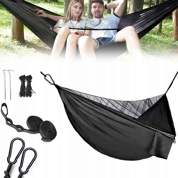 Turistická dvoumístná cestovní zahradní houpací síť Ultralight Moskytiéra