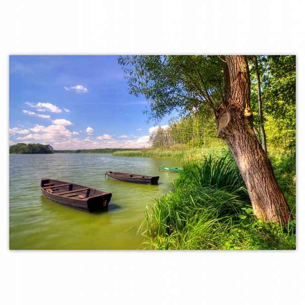 Fototapety flizelina 104x70 Jezero Lodě Krajina