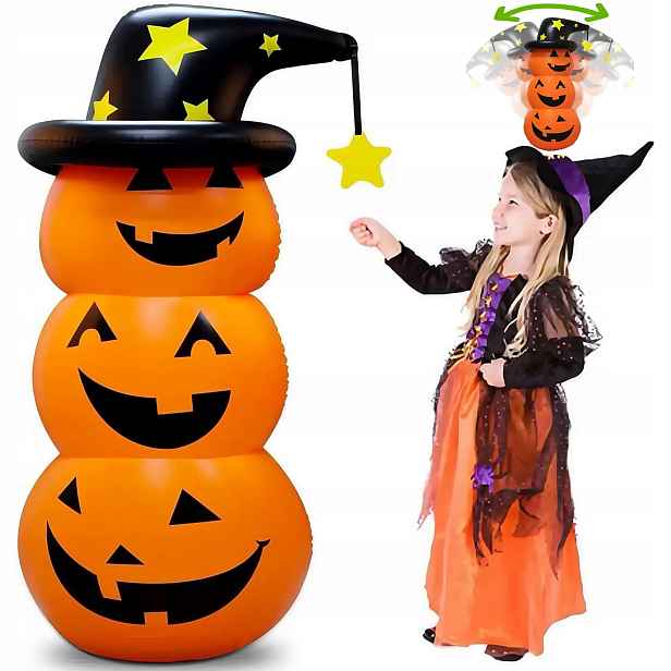 Halloweenská Ozdoba Nafukovací Dýně 140 CM Pvc Vodotěsná Do Zahrady